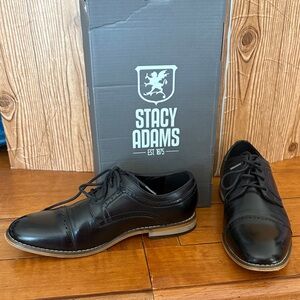 Stacy Adams Boys Size 5M EU37 Dickinson Classic Black Dress Oxfords EUC with box